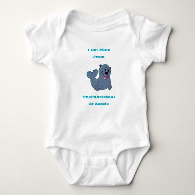 Body Para Bebê Eu Peguei O Meu Do Selo De Tecido No Zazzle (Frente)