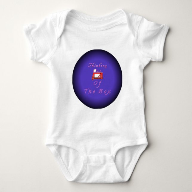 Body Para Bebê Eu penso fora da caixa. (Frente)