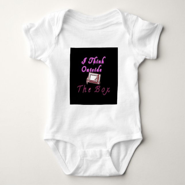 Body Para Bebê Eu penso fora da caixa ZA. (Frente)