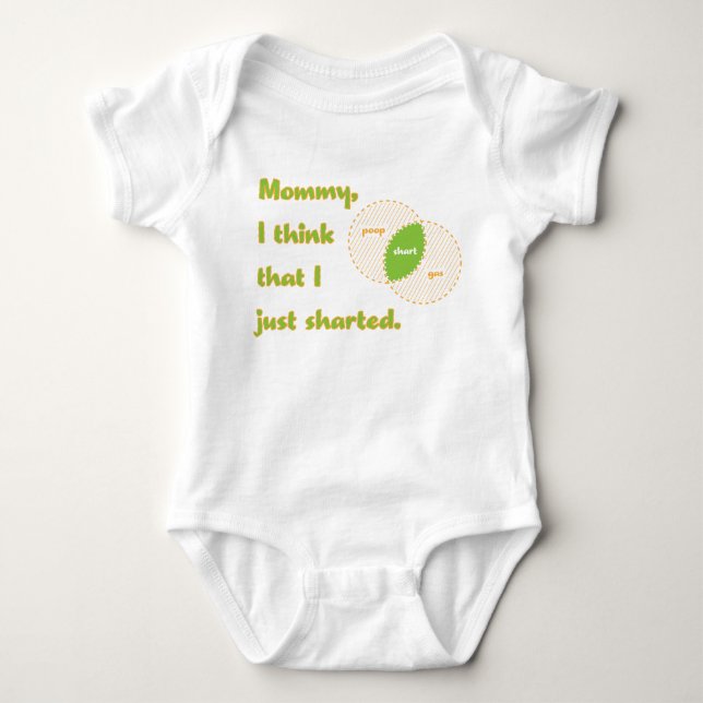 Body Para Bebê Eu penso que eu apenas sharted (Frente)