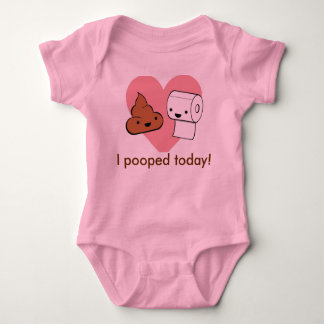 Body Para Bebê eu pooped hoje