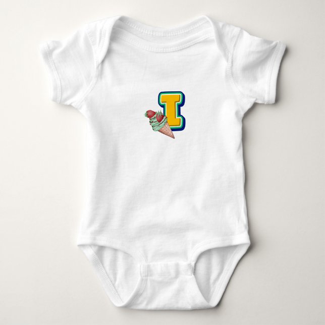 Body Para Bebê Eu por Sorvete (Frente)