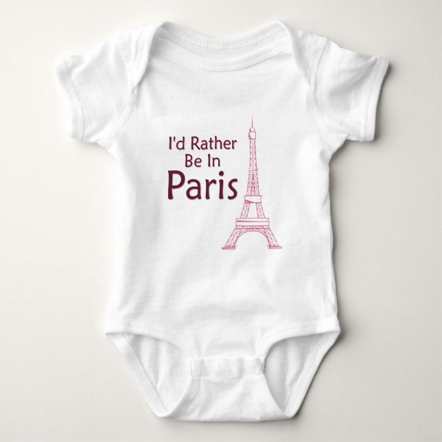 Body Para Bebê Eu Preferencialmente Em Paris (Frente)