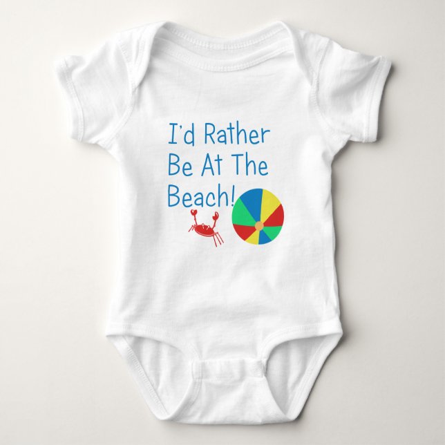 Body Para Bebê Eu preferencialmente estaria na praia (Frente)