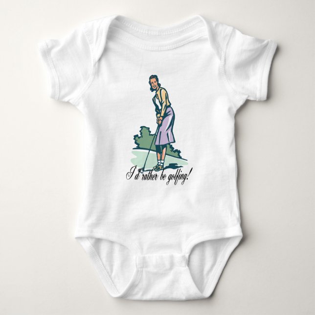 Body Para Bebê Eu preferencialmente Golfing! (Frente)