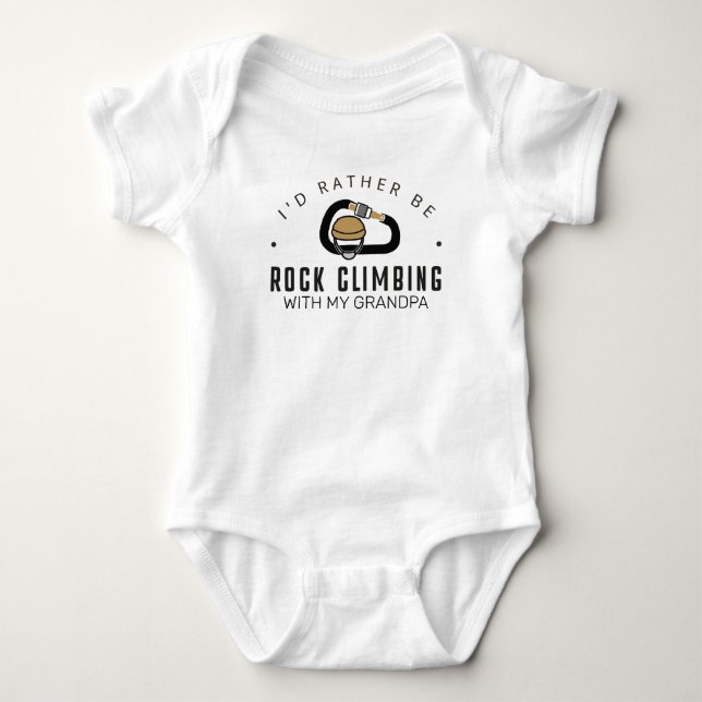 Body Para Bebê Eu Preferiria Estar Escalando com Meu Avô Climbe (Frente)