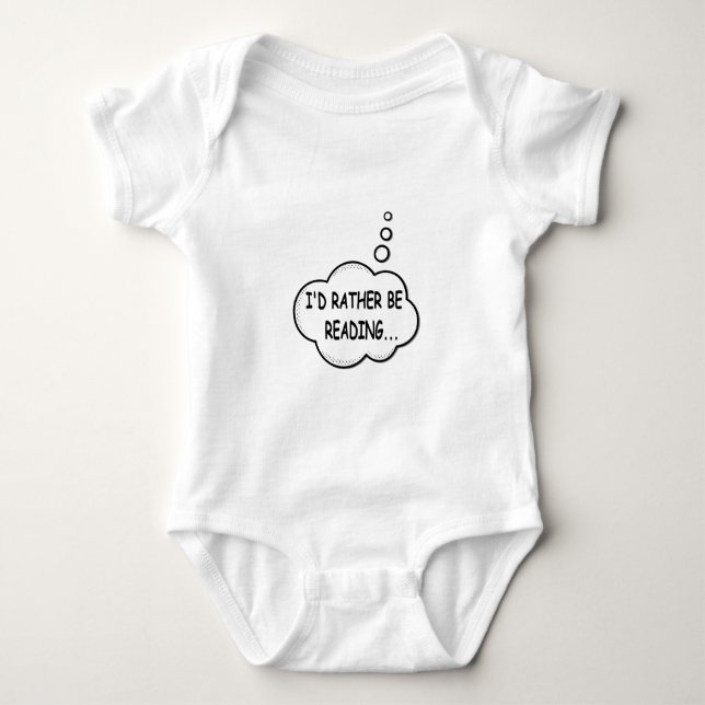 Body Para Bebê Eu Preferiria Estar Lendo (Frente)