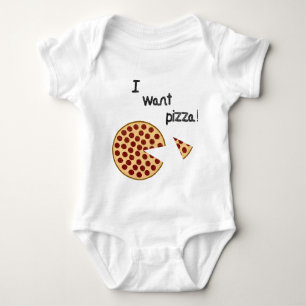 Body Para Bebê Eu quero a pizza