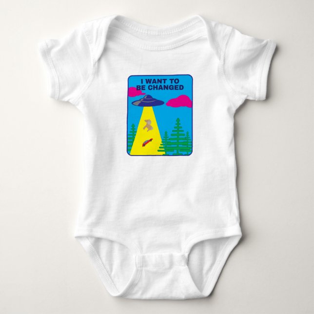 Body Para Bebê Eu Quero Ser Mudado UFO (Frente)