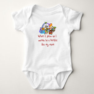 Body Para Bebê Eu quero ser um dentista como meu t-shirt do bebê