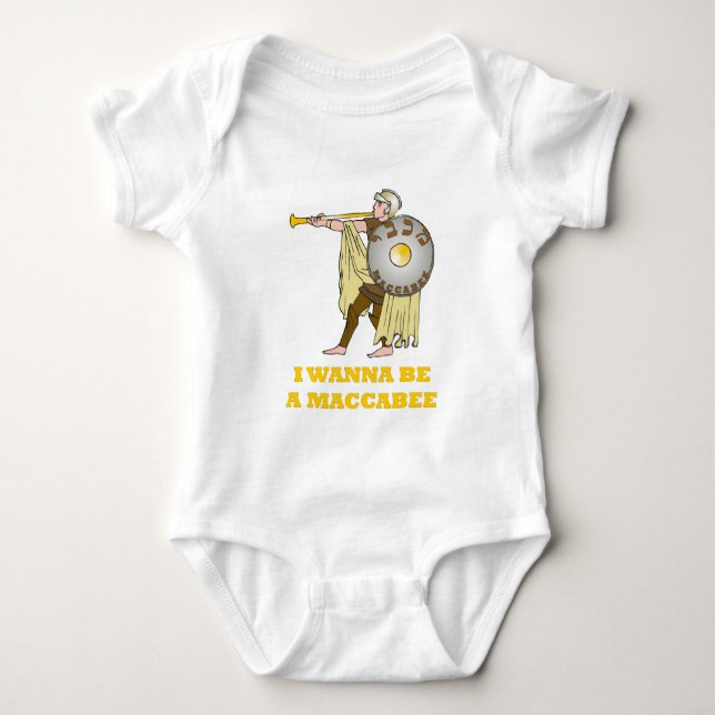 Body Para Bebê Eu quero ser um Maccabee (Frente)