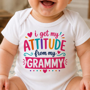 Body Para Bebê Eu Recebo Minha Atitude Da Minha Bodysuit Grammy