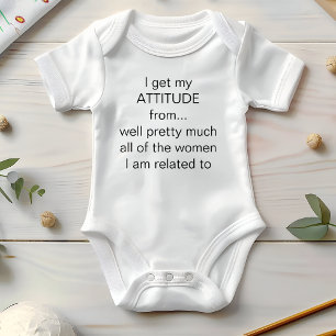 Body Para Bebê Eu Recebo Minha Atitude Do Engraçado Diga