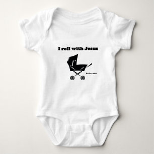 Body Para Bebê Eu rolo com Jesus