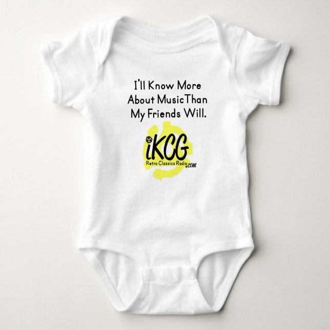 Body Para Bebê "Eu saberei mais…" logowear do iKCG para o bebê (Frente)