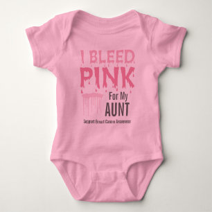 Body Para Bebê Eu sangro o rosa para minha consciência da tia