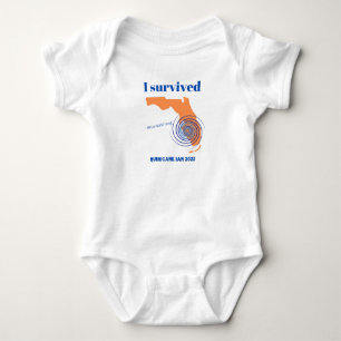 Body Para Bebê Eu sobrevivi ao furacão Ian 2022, Florida Strong