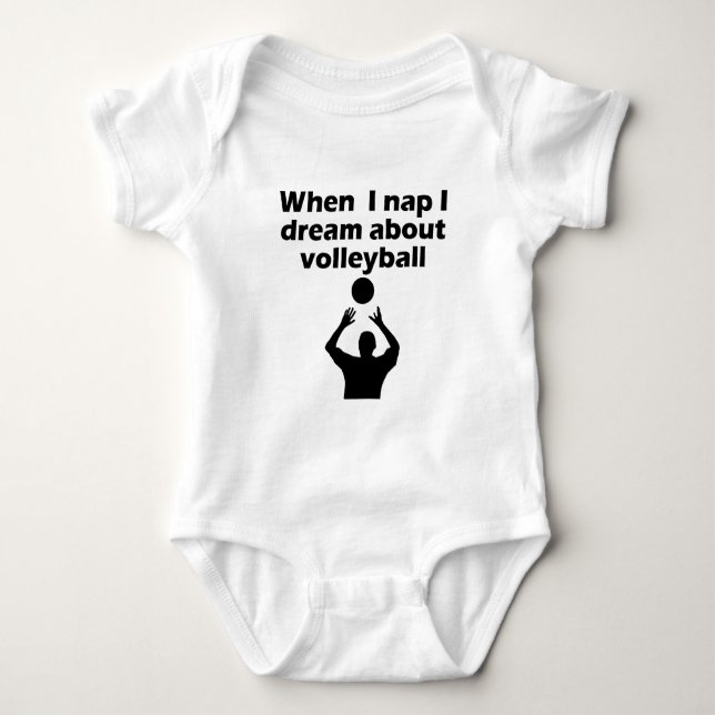 Body Para Bebê Eu sonho sobre o voleibol (Frente)