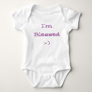 Body Para Bebê Eu sou abençoada :-) citação, Criança Creeper
