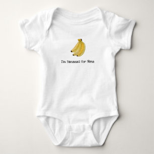 Body Para Bebê Eu sou bananas para Nana