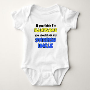 Body Para Bebê Eu sou bonito tio sueco