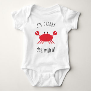 Body Para Bebê Eu sou Crabby, negócio com ele!