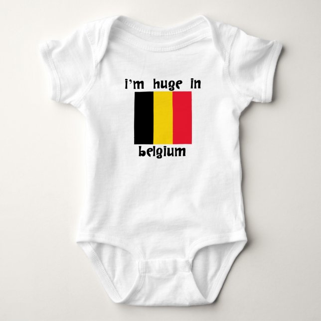 Body Para Bebê Eu sou enorme em Bélgica (Frente)