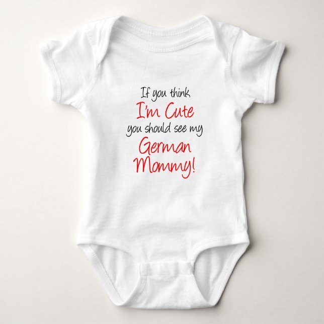 Body Para Bebê Eu Sou Mamãe Alemã Fofa (Frente)