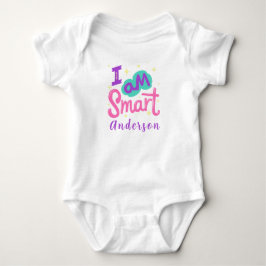 Body Para Bebê Eu sou Nome Personalizado Inteligente Fofo