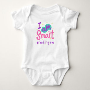 Body Para Bebê Eu sou Nome Personalizado Inteligente Fofo