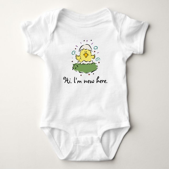Body Para Bebê Eu sou novo aqui (Frente)