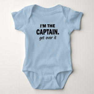 Body Para Bebê Eu sou o capitão. Obtenha sobre ele - engraçado