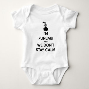 Body Para Bebê Eu sou Punjabi e nós não mantemos a calma
