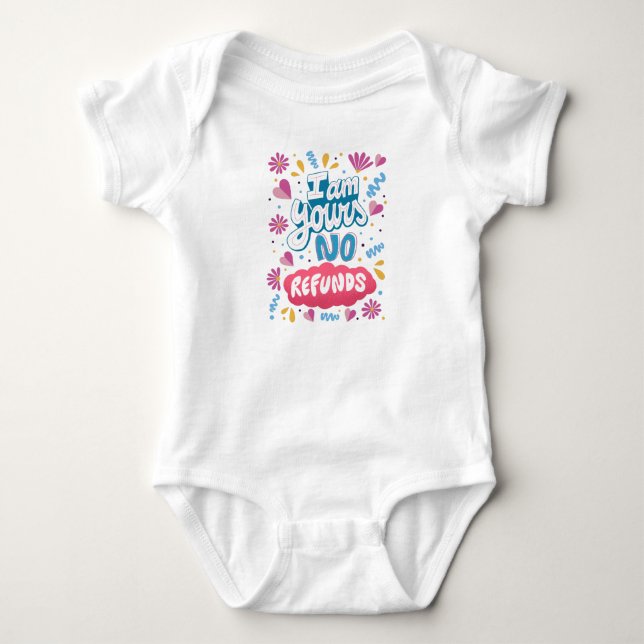 Body Para Bebê Eu sou seu, sem reembolso (Frente)