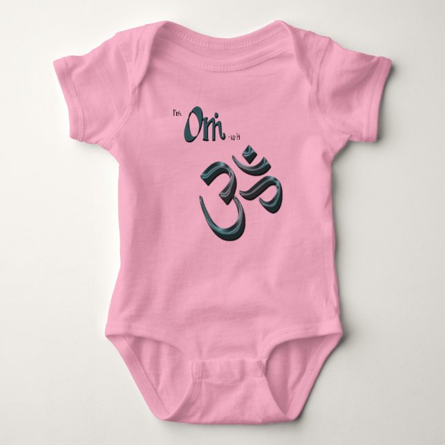Body Para Bebê Eu sou símbolo símbolo budista/Hindu de Aum de (Frente)