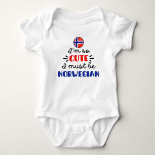 Body Para Bebê Eu sou tão fofo que devo ser norueguês