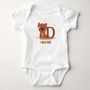 Body Para Bebê Eu Sou Um Cachorro Engraçado Letra D