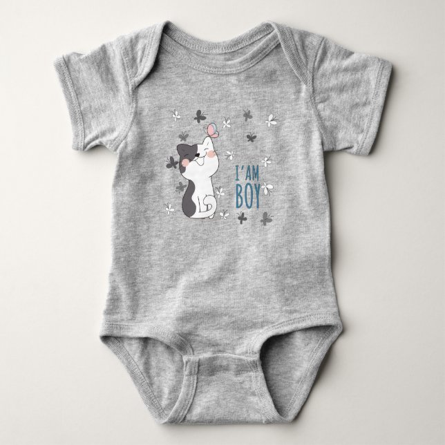 Body Para Bebê Eu Sou Um Menino (Frente)