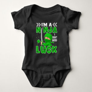 Body Para Bebê Eu Sou Um Ninja Não Preciso De Sorte Dia De São Pa