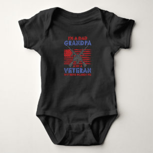 Body Para Bebê Eu sou um pai avô e veterano - Herói Veterano
