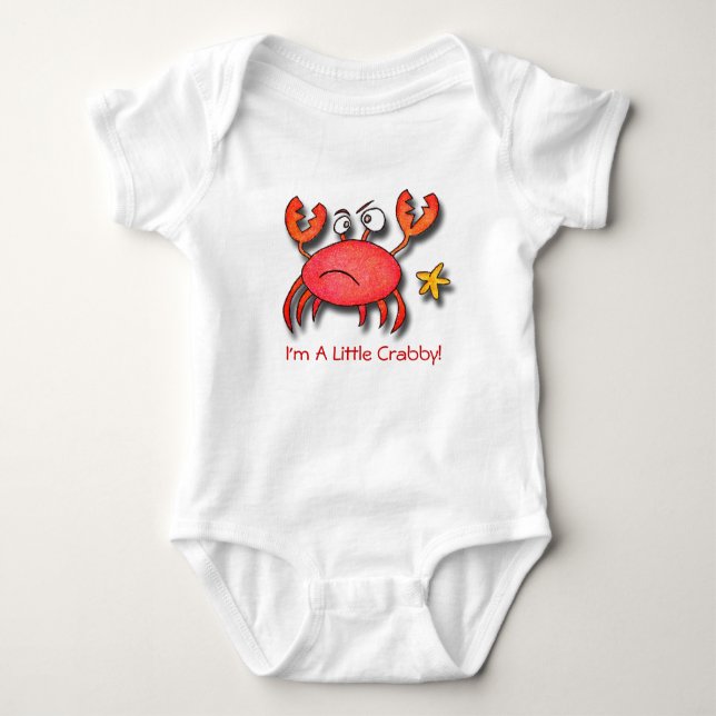 Body Para Bebê Eu sou um pouco Crabby (Frente)