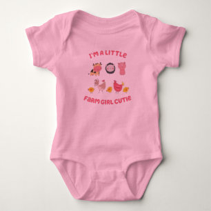 Body Para Bebê Eu sou uma Fazenda Garota Cutie Criança Um Pedaço