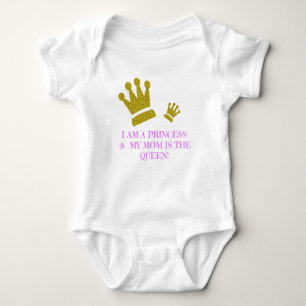 Body Para Bebê Eu sou uma princesa & minha mamã é o Bodysuit da