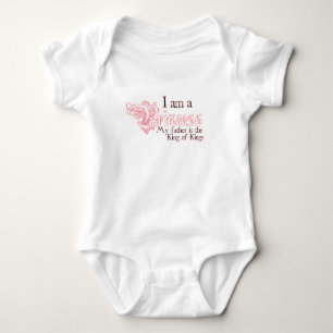 Body Para Bebê Eu sou uma princesa rei dos reis