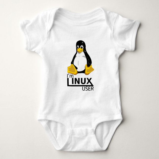 Body Para Bebê Eu sou usuário de Linux (Frente)