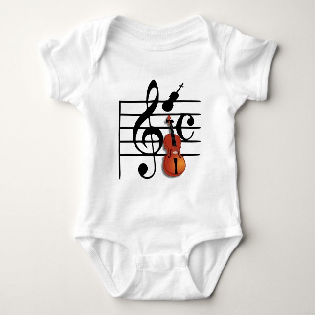 Body Para Bebê Eu Sou Violino_ (Frente)