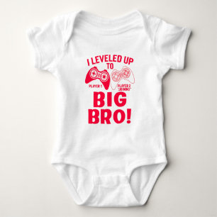 BODY PARA BEBÊ "EU SUBI DE NÍVEL PARA GRANDE IRMÃO!