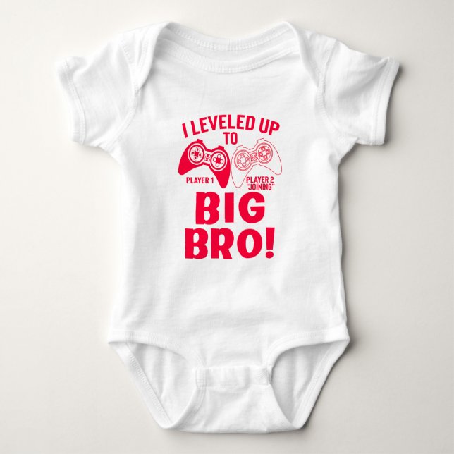 BODY PARA BEBÊ "EU SUBI DE NÍVEL PARA GRANDE IRMÃO! (Frente)