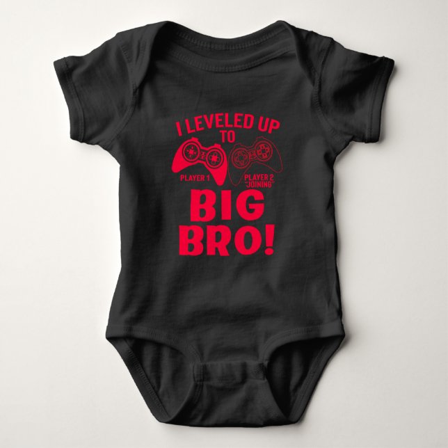 BODY PARA BEBÊ "EU SUBI DE NÍVEL PARA O GRANDE IRMÃO! BODYSUIT DE (Frente)