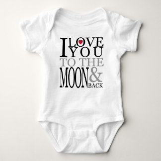 Body Para Bebê Eu te amo à lua e à parte traseira
